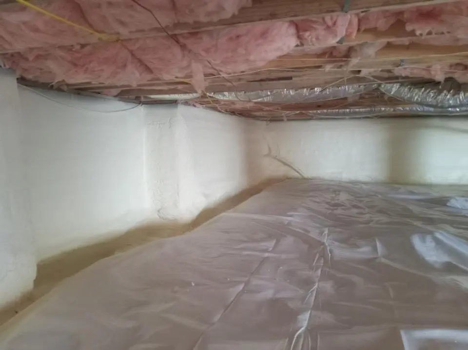 Crawl space encapsulation with closed-cell spray foam for Roof Maintenance in New Rochelle